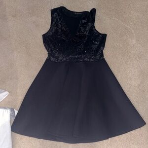 2 XL Black Peplum Dress